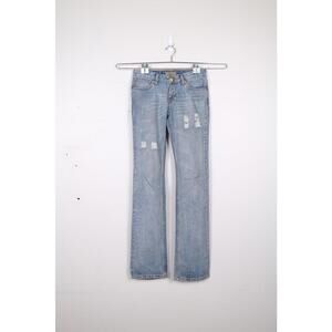 90's Versace Jeans Couture Distressed Logo Straight-Leg Jean